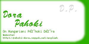 dora pahoki business card